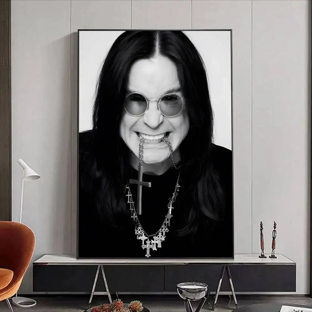 Ozzy Osbourne HD Wall Poster | Waterproof PVC Music Decor Music Wall Poster Peaceful Pleasures Health and Wellness