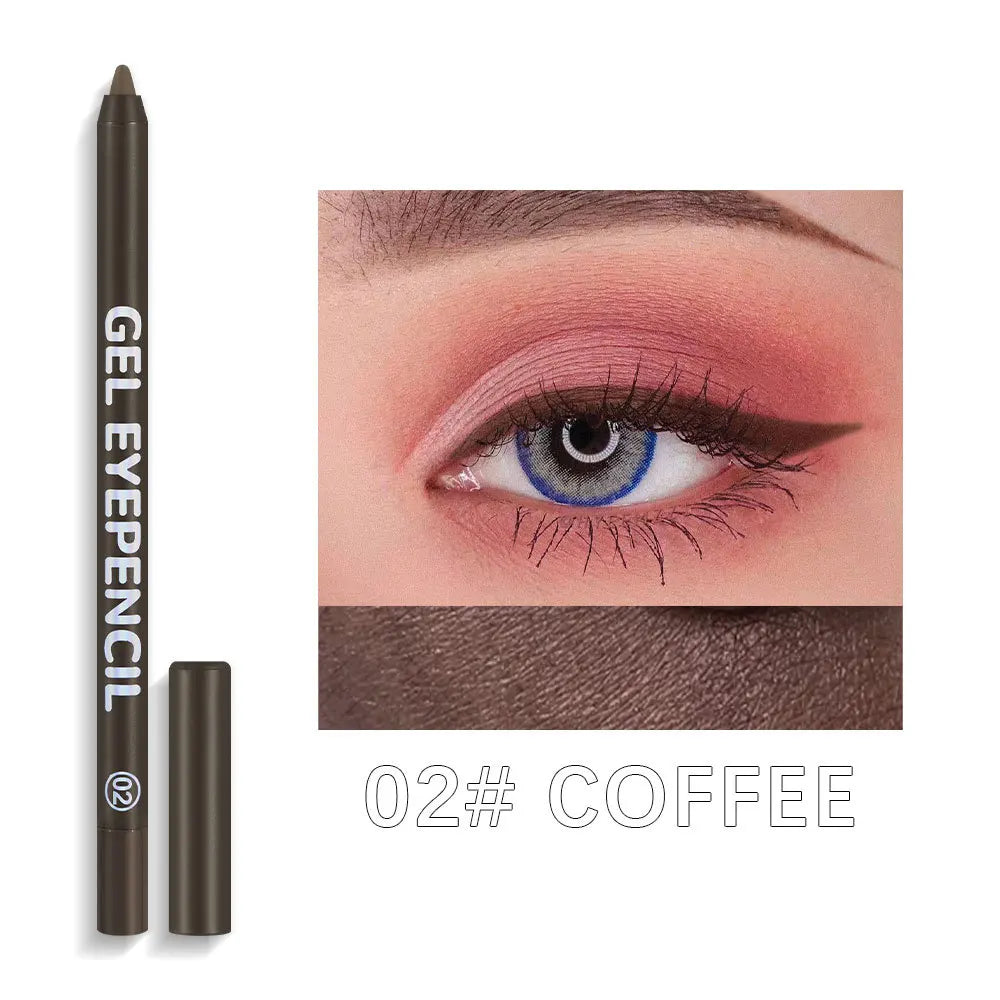 Dragon Ranee 12-Color Pearlescent Waterproof Eyeliner Pencil