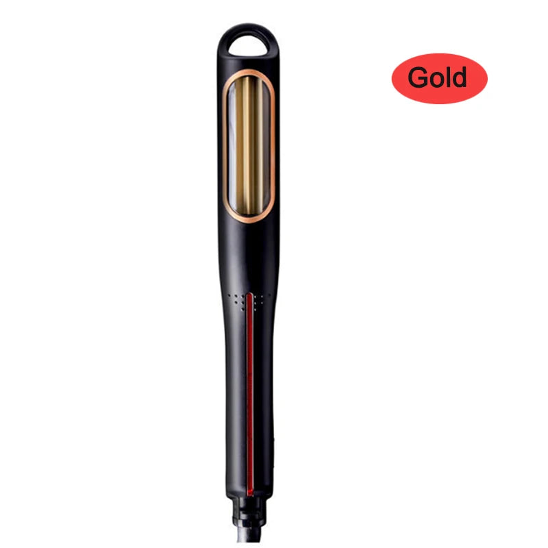 New Full-Automatic Ceramic Coating Corn Curling Stick Fluffy Design Constant Temperature Heating Convenient Lazy Curling Iron Peaceful Pleasures Health and Wellness Gold UK
