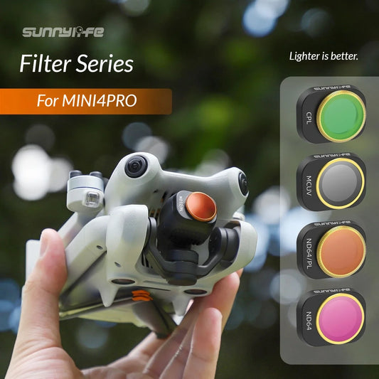 Sunnylife DJI Mini 4 Pro 6-Piece ND Filter Kit – MCUV CPL ND4–32 Drone Lens Filter Kit Oasis Select