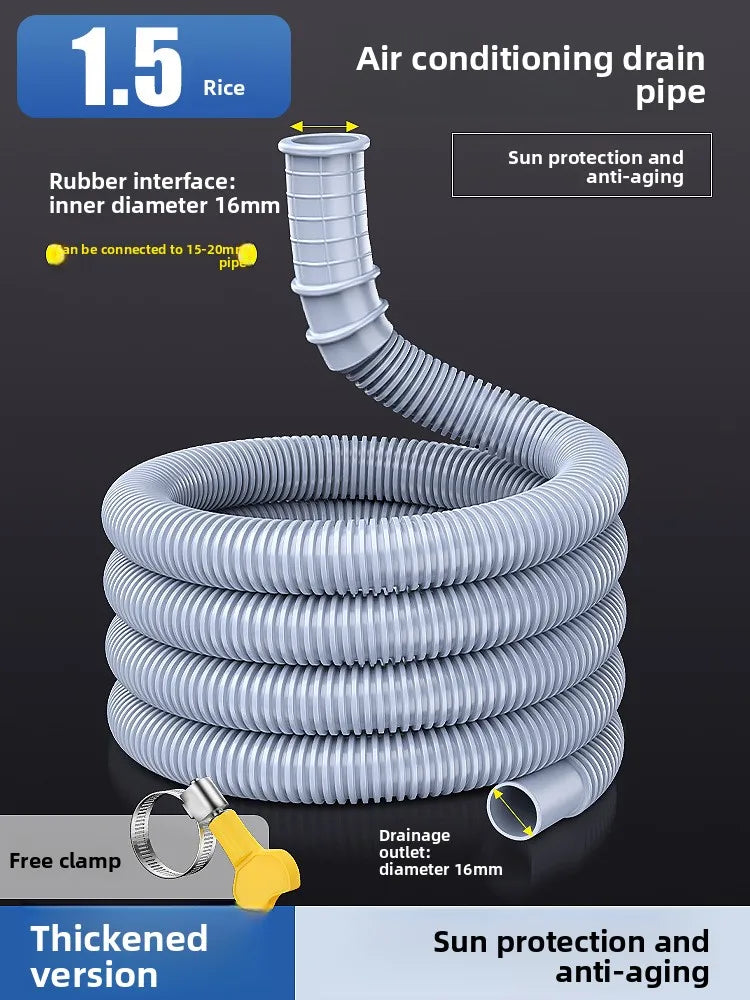 Drain Hose Extension Set with Clamps – Washing Machine & Dishwasher