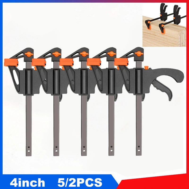4-Inch Quick Ratchet Bar Clamps for Woodworking – 2 or 5 Pk Woodworking Bar Clamps Peaceful Pleasures Health and Wellness
