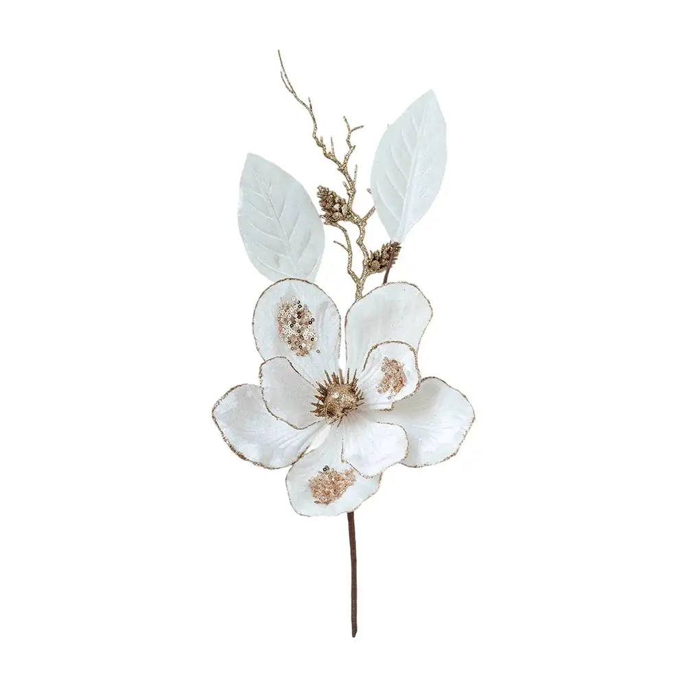 Simulation Christmas Flower | Sequin Faux Floral Centerpiece