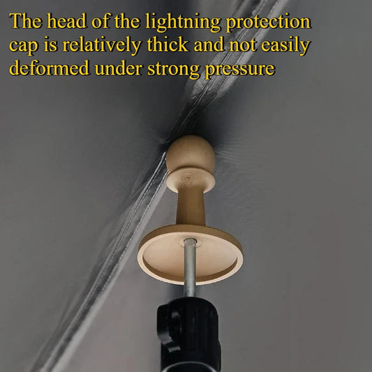4-Pack Tent Pole Lightning Caps | Canopy Support Pole Tips Tent Pole Caps Peaceful Pleasures Health and Wellness