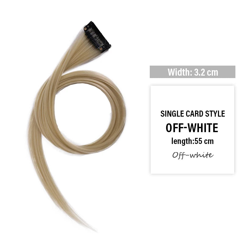 Colored Clip-In Hair Extensions | 55cm Synthetic Weft