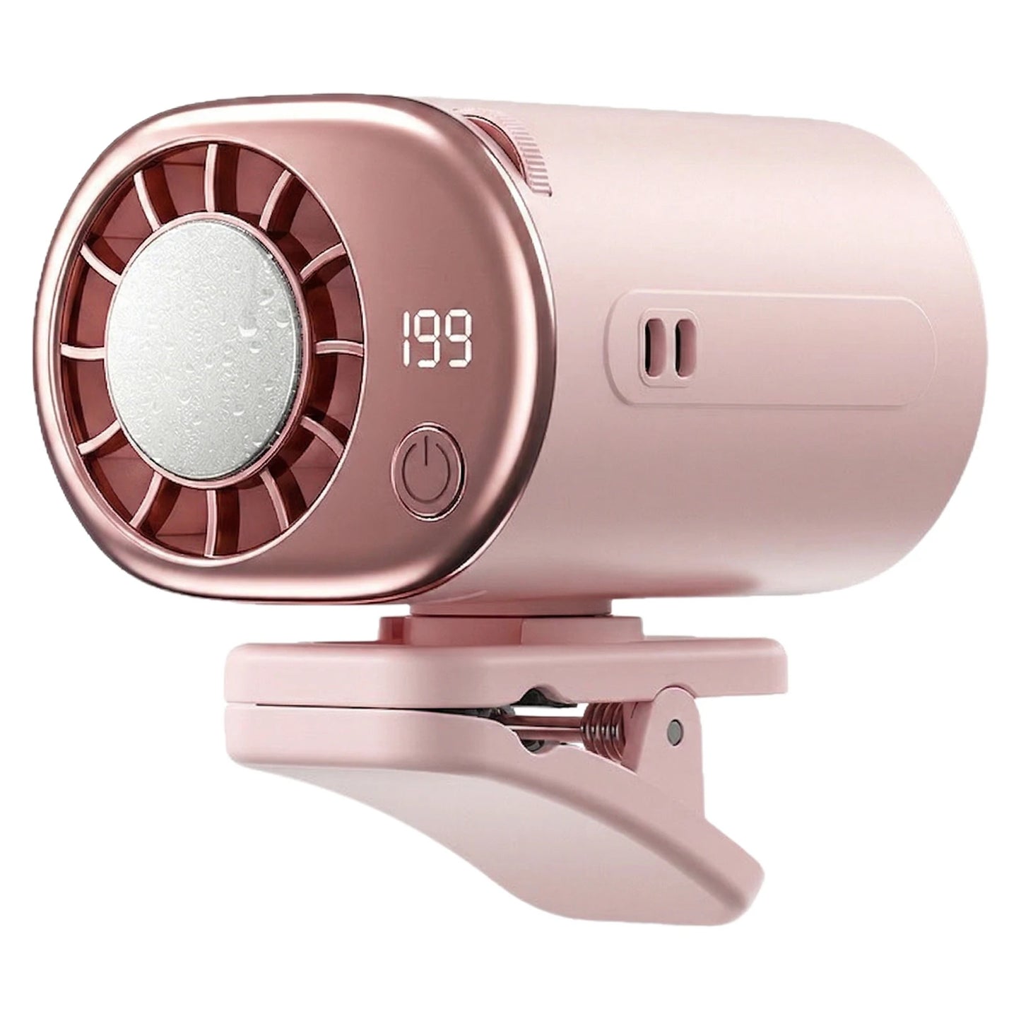 USB Rechargeable Personal Fan with LED Display Personal Cooling Fans 2000mAh Battery for Travel Outdoor Camping Beach Makeup Peaceful Pleasures Health and Wellness Pink 100V-240V EU Plug