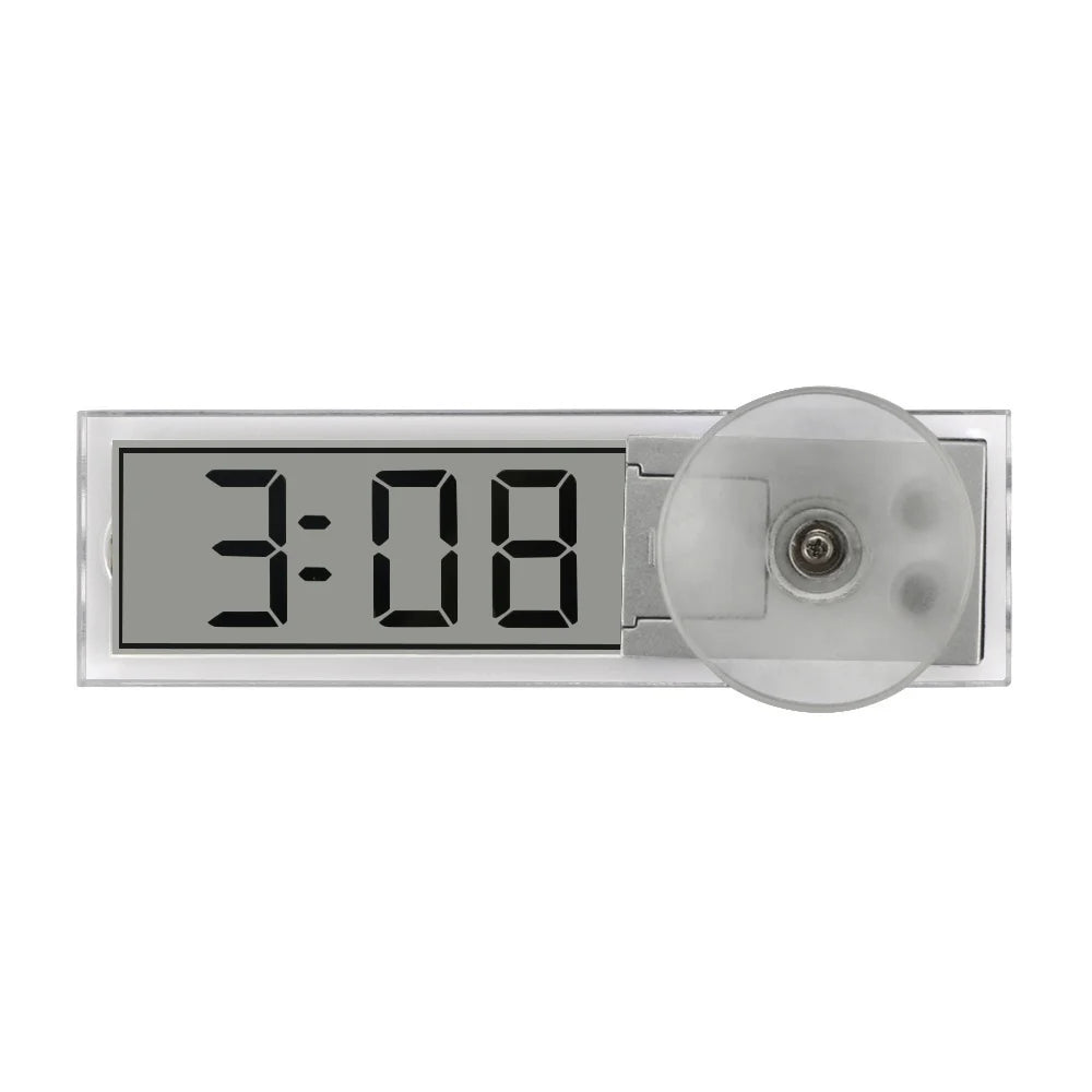 LCD Digital Thermometer Clock Car Truck Indoor Outdoor Temperature