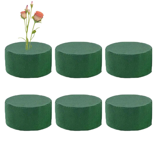 Green Round Floral Foam Blocks | Dry & Wet Flower Arrangement 6pc Floral Foam Blocks Peaceful Pleasures Health and Wellness