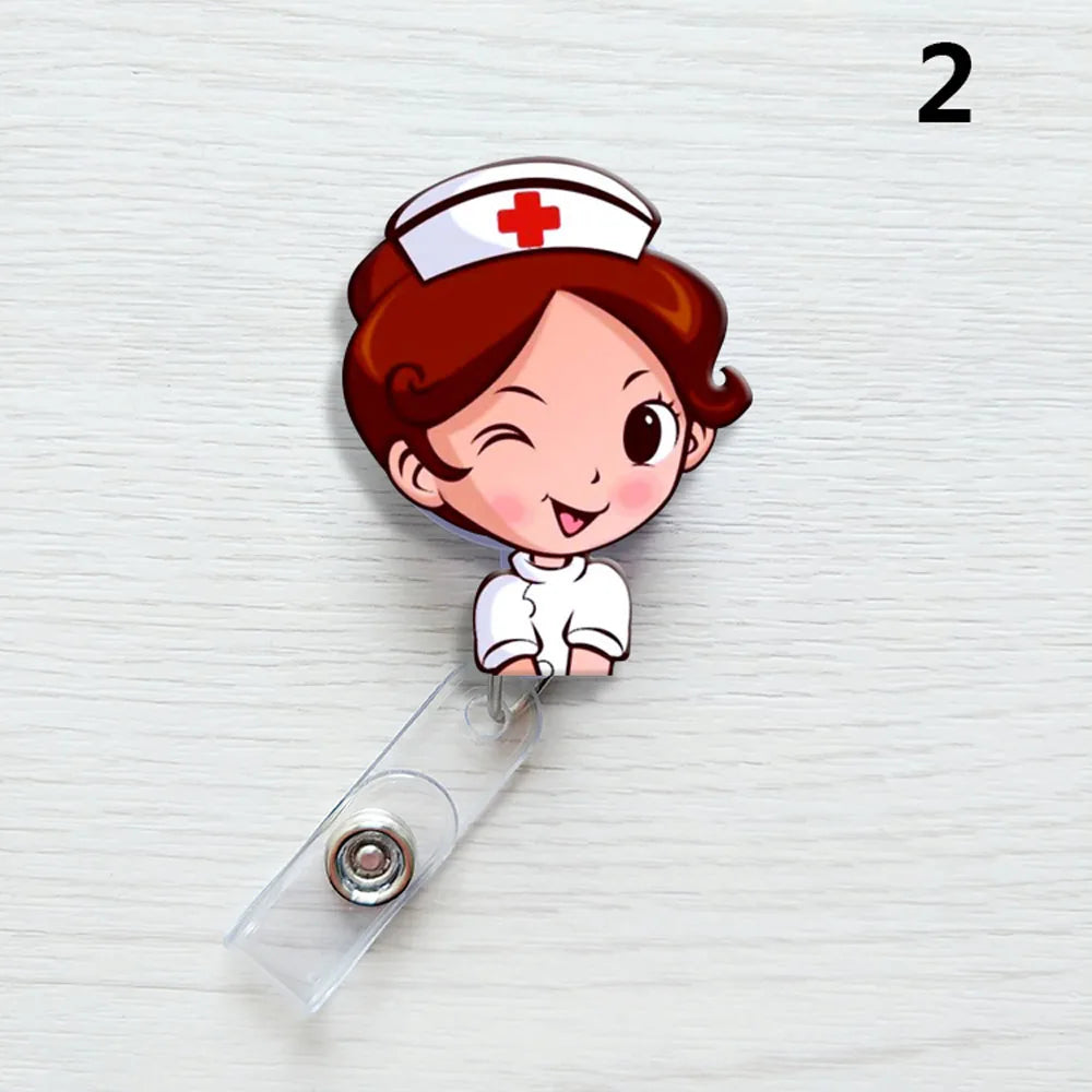 Nurse Exhibiton ID Name Card Badge Reel Doctor Clips Office Supplies Card Holder Clip Badge Holder Clip Name Card Holder Peaceful Pleasures Health and Wellness 2