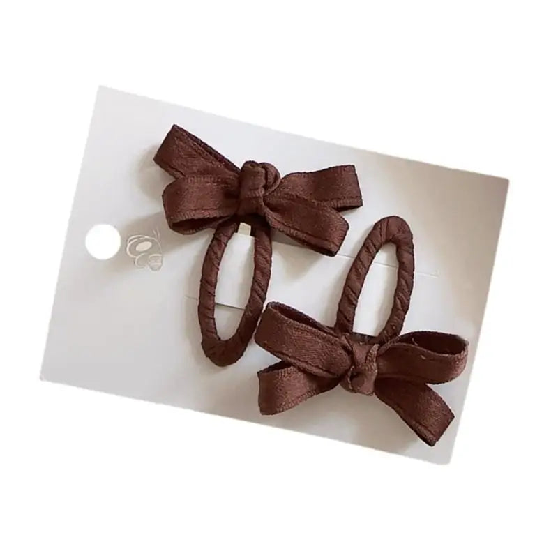 Girls Bowknot Hair Clips – Cute Toddler Hairpins (1 Pair)
