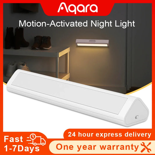 Original Aqara LED Induction Night Light Magetic Design 2Level Brightness Human Body Sensor Smart Home for Bedroom Bedside Peaceful Pleasures Health and Wellness