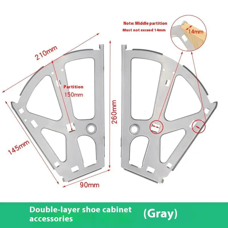 New 2Pcs Hardware Furniture Hinge 1/2/3 Layer Shoes Drawer Cabinet Hinge Rack Stainless Steel Foldable Shelf Accessories Peaceful Pleasures Health and Wellness A5
