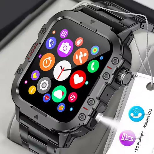 2025 New Military Smart Watch Men IP67 3ATM Outdoor GPS Sports Fitness Tracker Health Monitor 1.44Inch Bluetooth Call Smartwatch Peaceful Pleasures Health and Wellness
