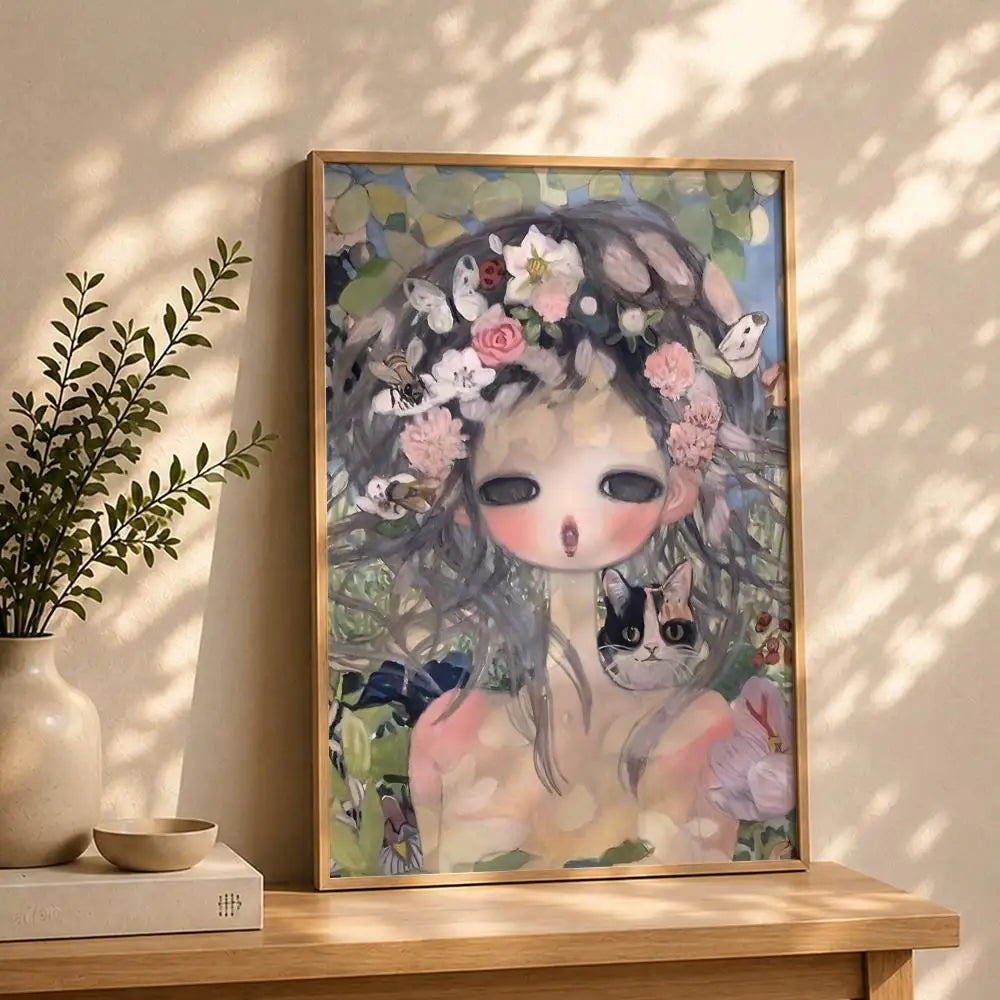 Artist A-Aya TakanoS Poster HD Self Adhesive Waterproof Wall Art Ideal for Home Office Dorm Bedroom Great Gift Peaceful Pleasures Health and Wellness White12 30X40cmNoframe