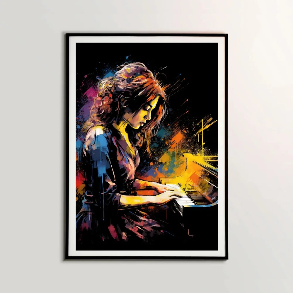 Musical Instruments Canvas Wall Art | Guitar Drum Saxophone Poster