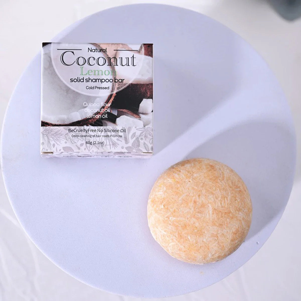 Coconut Oil & Shea Butter Solid Shampoo Bar for Men – 60g