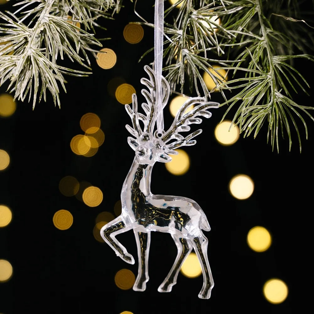 Clear Acrylic Christmas Ornaments – Transparent Hanging Pendants