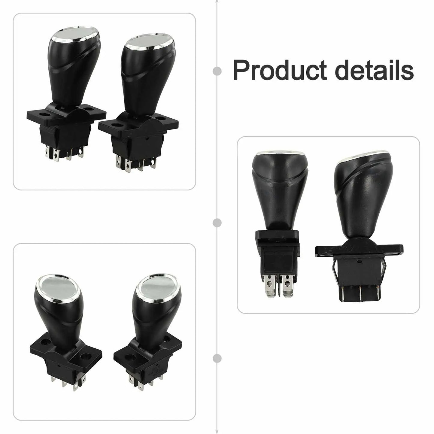 Kids' Bumper Car Joystick Switch 6V 12V 24V Auto-Reset 2-Pack