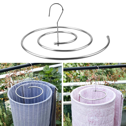 Circular Rotating Spiral Cloth Hanger Multi Functional Cloth Hanger Retractable Quilt Cover for Drying Quilt Sheet Peaceful Pleasures Health and Wellness