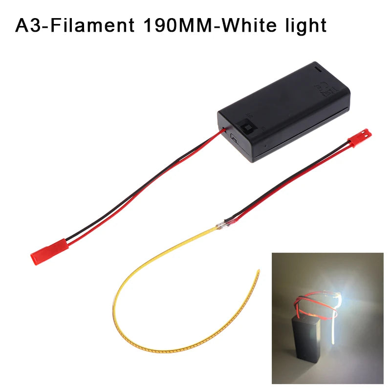 DC3V LED COB Filament Flexible Lamp 3000K 6000K 110mm 190mm 300mm Bulb Parts LED Diode Decor With AA Batteries Box Peaceful Pleasures Health and Wellness A3