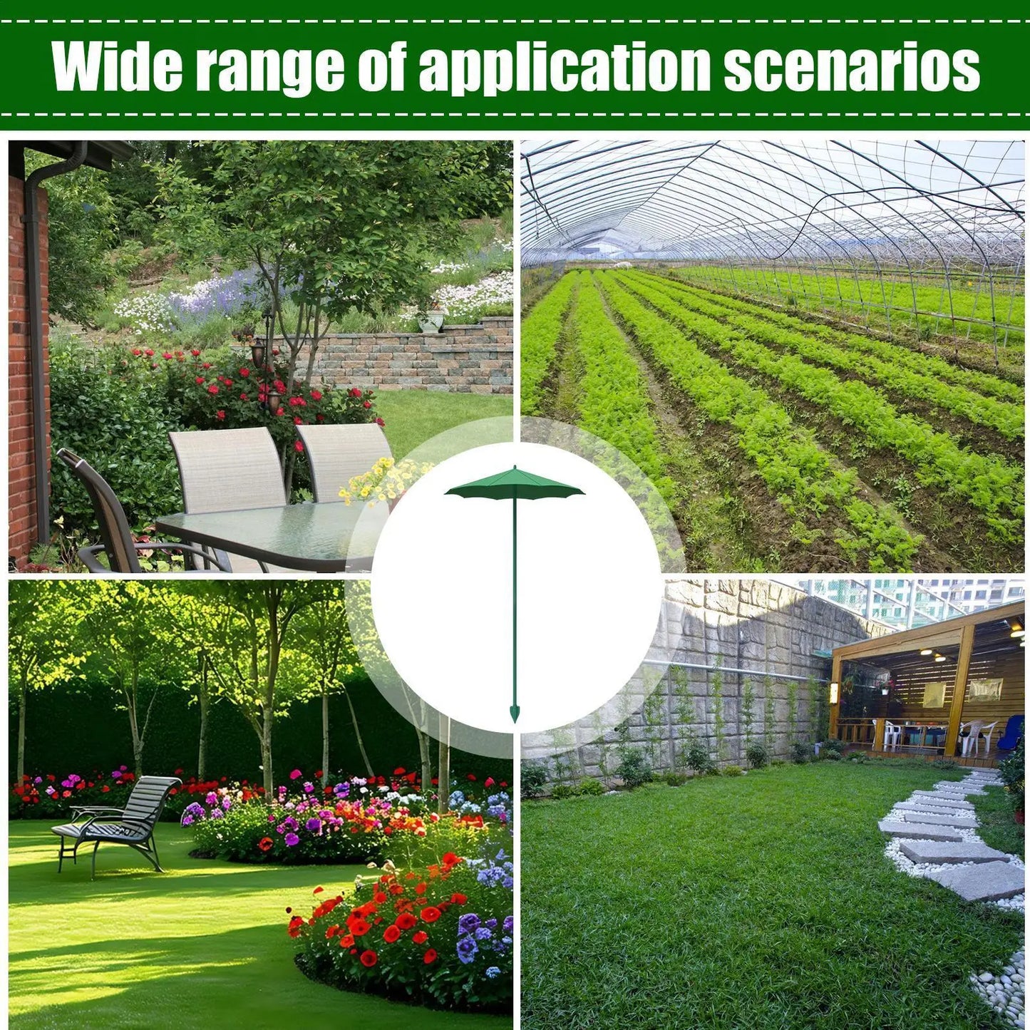3-Pack Plant Shade Umbrella UV Sun Protection for Garden
