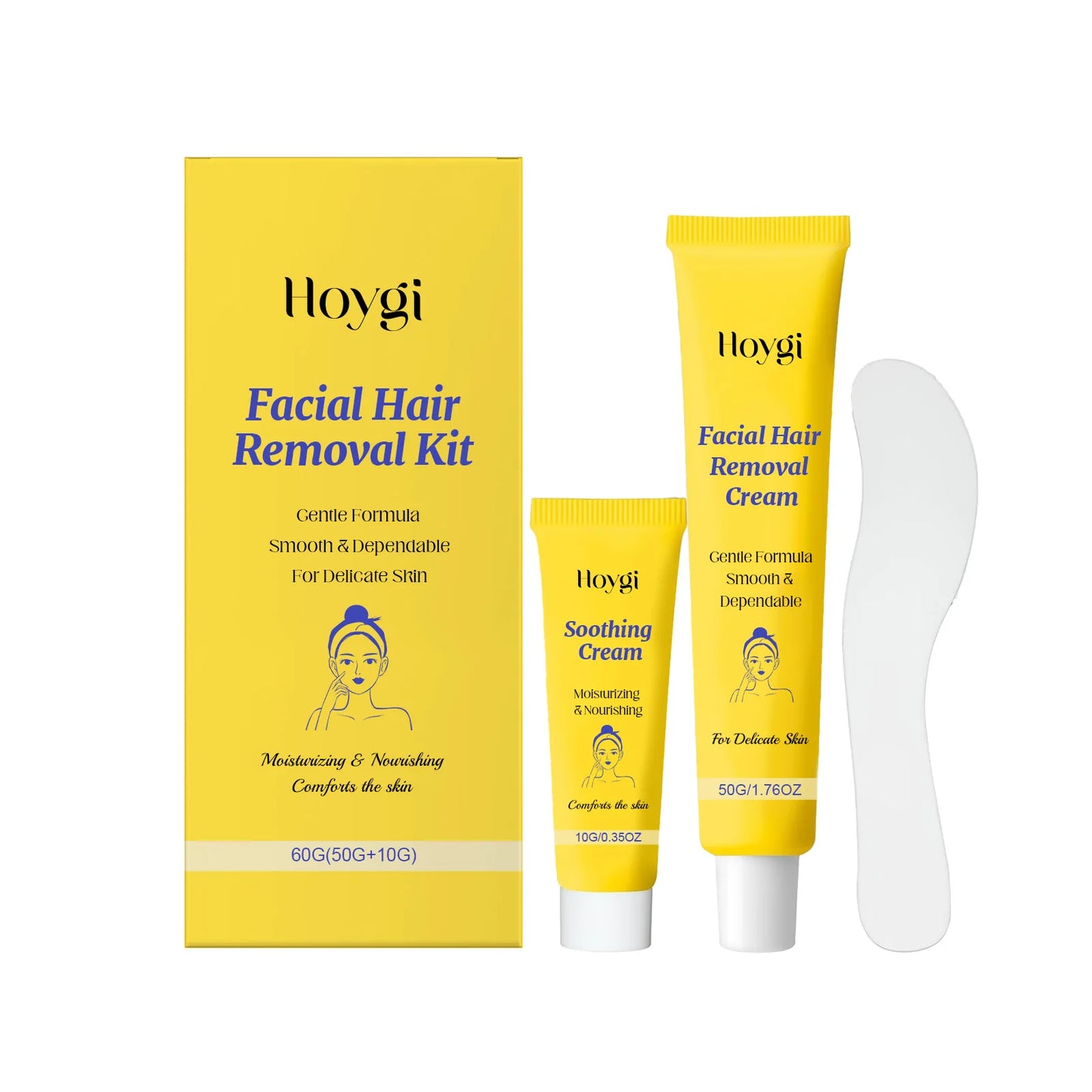 Facial Hair Removal Cream Set for Chin & Upper Lip Removes Fine Hair Depilatory Skin Smooth Shea Butter Facial Hair Remover Kit Peaceful Pleasures Health and Wellness Set