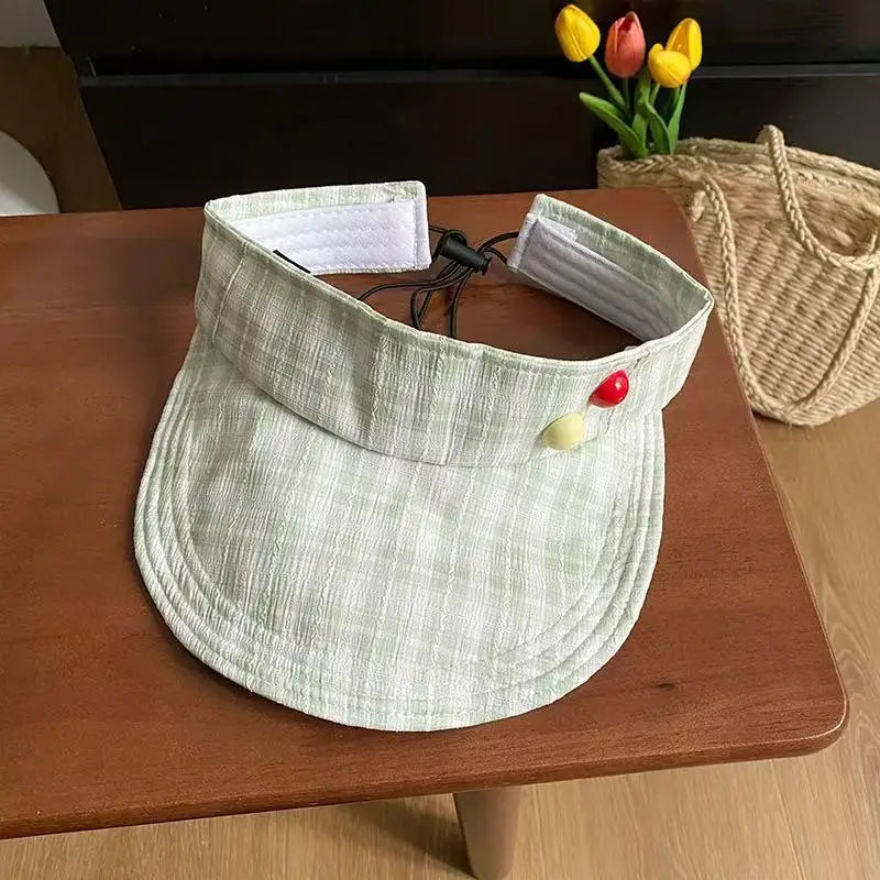 Women's Adjustable UV Sun Visor Hat – Knit Cap 6 Colors