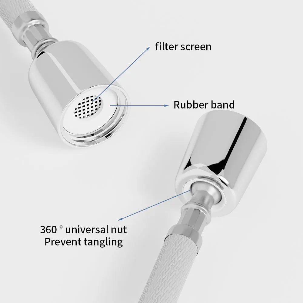 1.5m Pull-Out Kitchen Faucet Hose | 360° Nylon Braided