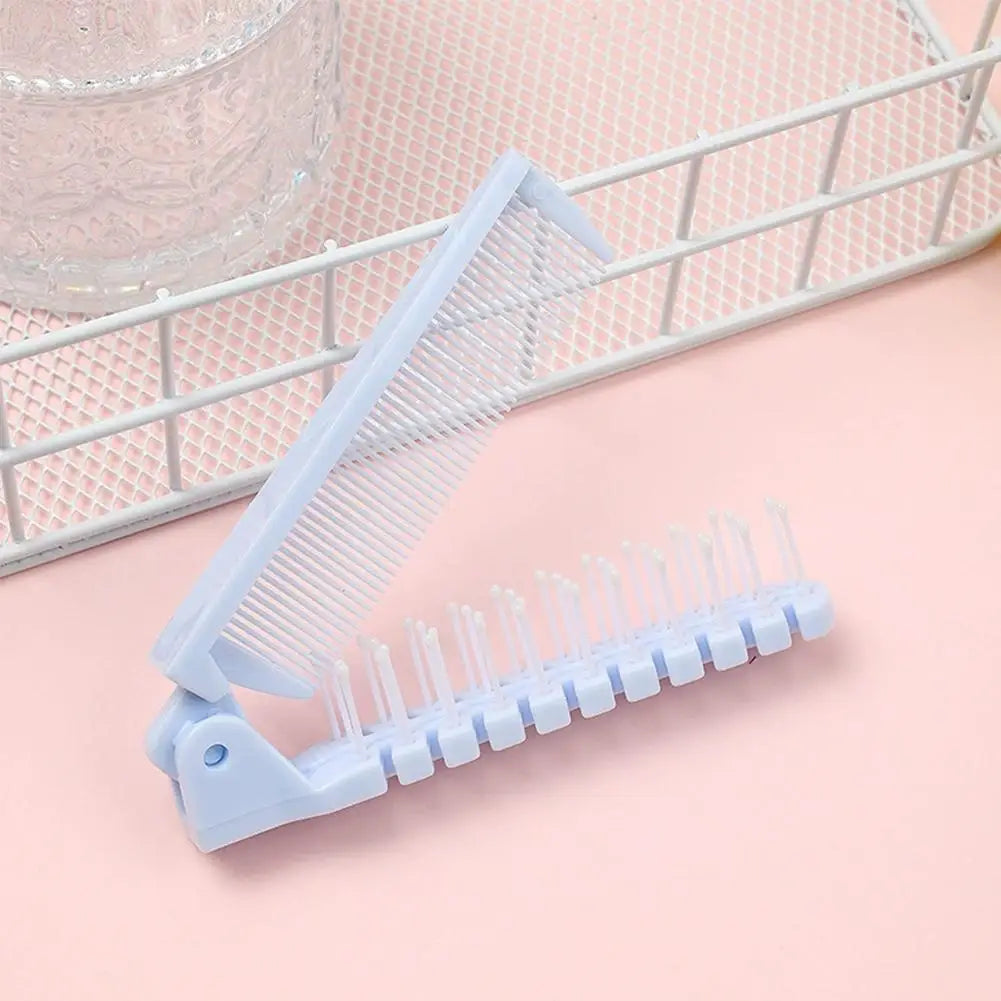 Portable Folding Hair Comb – Anti-Static Travel Styling Tool