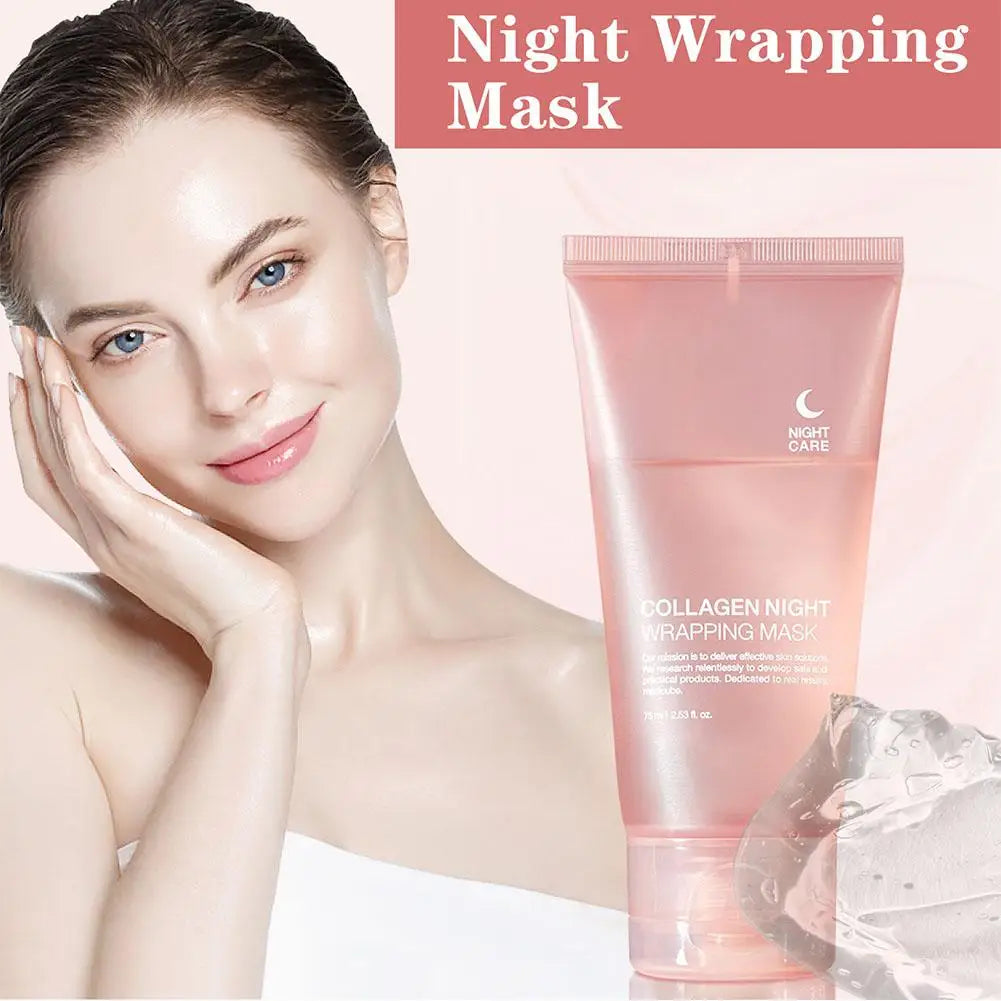 Hydrolyzed Collagen Overnight Facial Mask – 75g Skin Care Peaceful Pleasures Health and Wellness