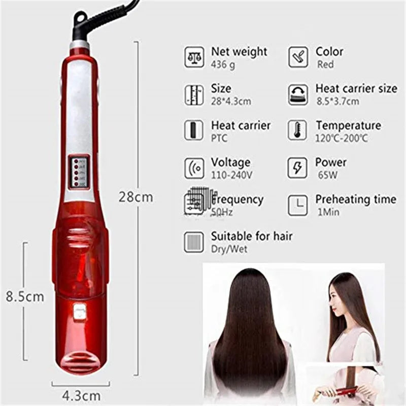 Steam Flat Iron Hair Straightener Professional Hair Curler Titanium Ceramic Hair Straighting Curling Iron Hair Care Styling Tool Peaceful Pleasures Health and Wellness