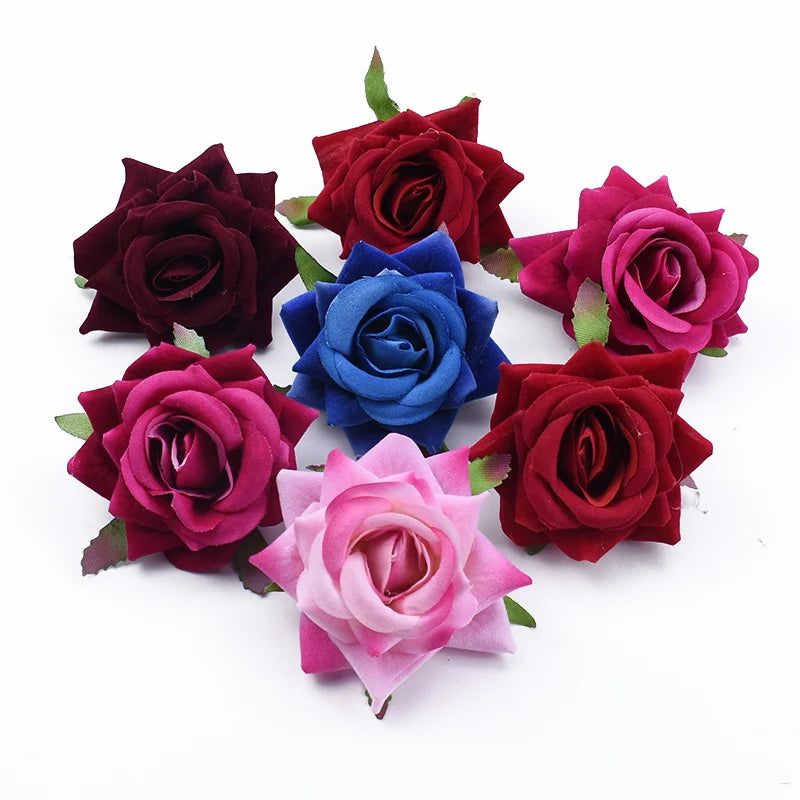 50/100 Pcs Silk Artificial Rose Heads – Wedding & Home Décor