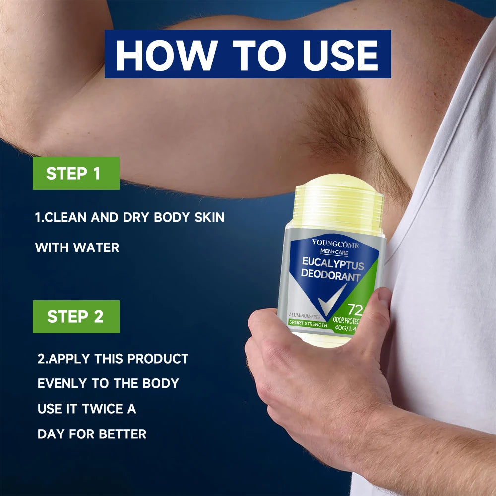 Men's Deodorant Stick Anti Sweating Keep Drying Lasting Fragrance Remove Armpit Odor Underarm Refresh Sticks Fade Body Odor Peaceful Pleasures Health and Wellness