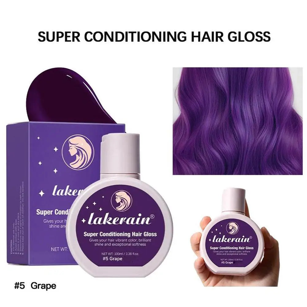 Hair Gloss Glaze Color Conditioner Gloss For Medium To Dark Brown Hair,Shine Moisturizing Hair Gloss Hair Mask For Natural Hair Peaceful Pleasures Health and Wellness 05
