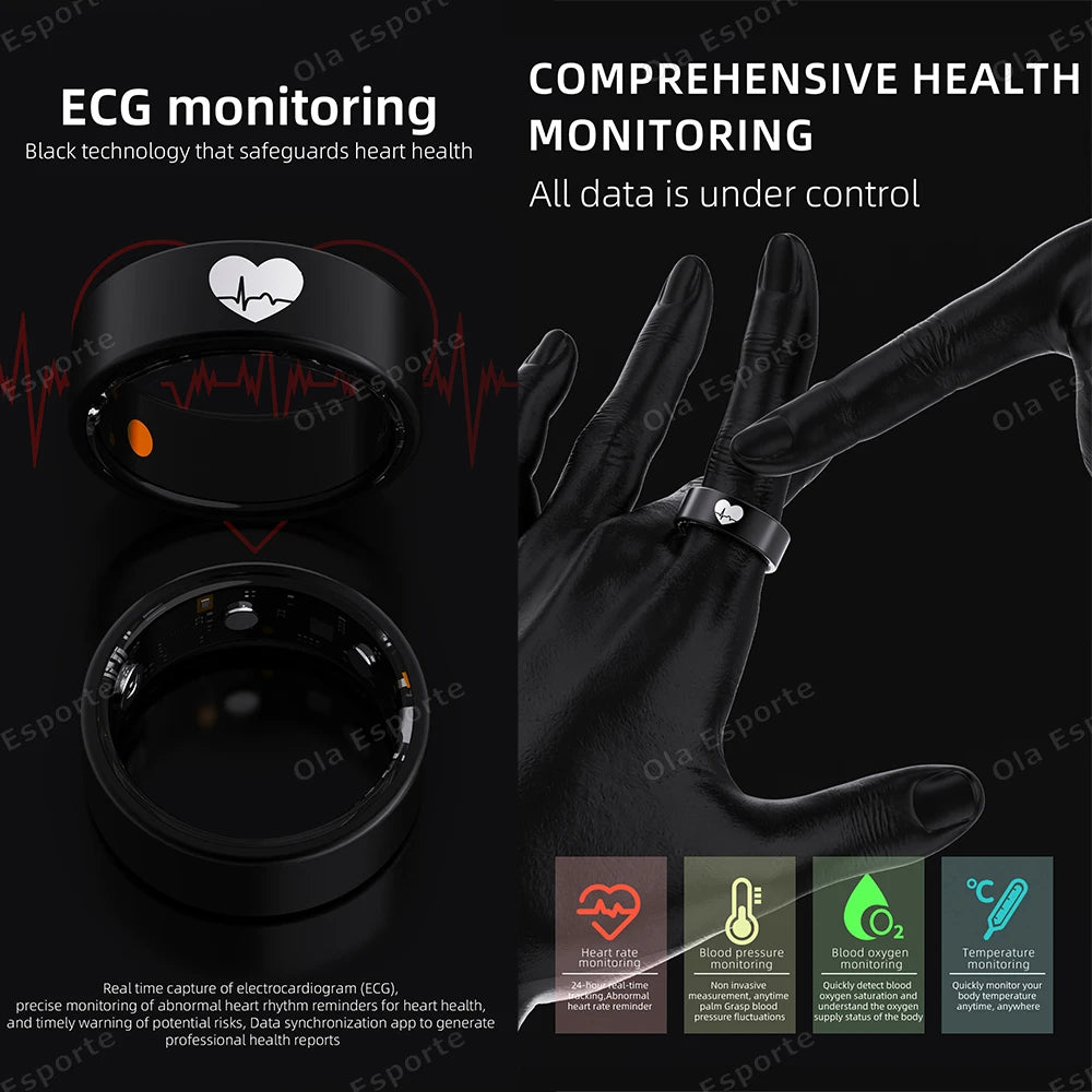 R30 Smart Health Ring – ECG, SpO₂, Sleep & Activity Tracker