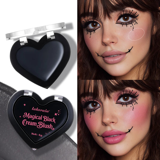 Magic Black Cream Blush PH Color Changing for Cheeks Lips Shadow Beeswax Halloween Cosplay Cosmetics Peaceful Pleasures Health and Wellness