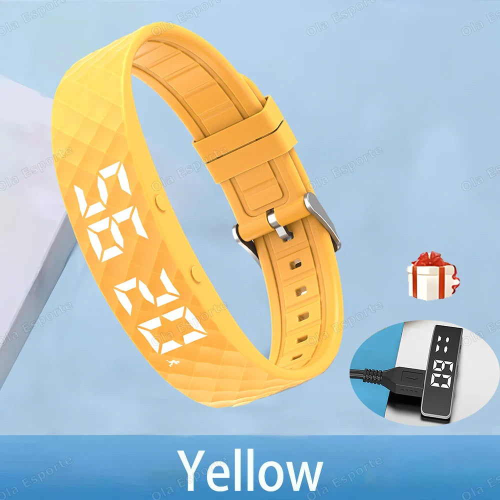 HW12 Vibrating Alarm Clock Smart Bracelet | Silent Wake-Up Band
