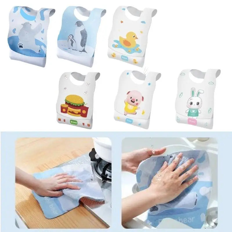 Disposable Baby Bibs 10-Pack | Soft Cotton Burp Cloths
