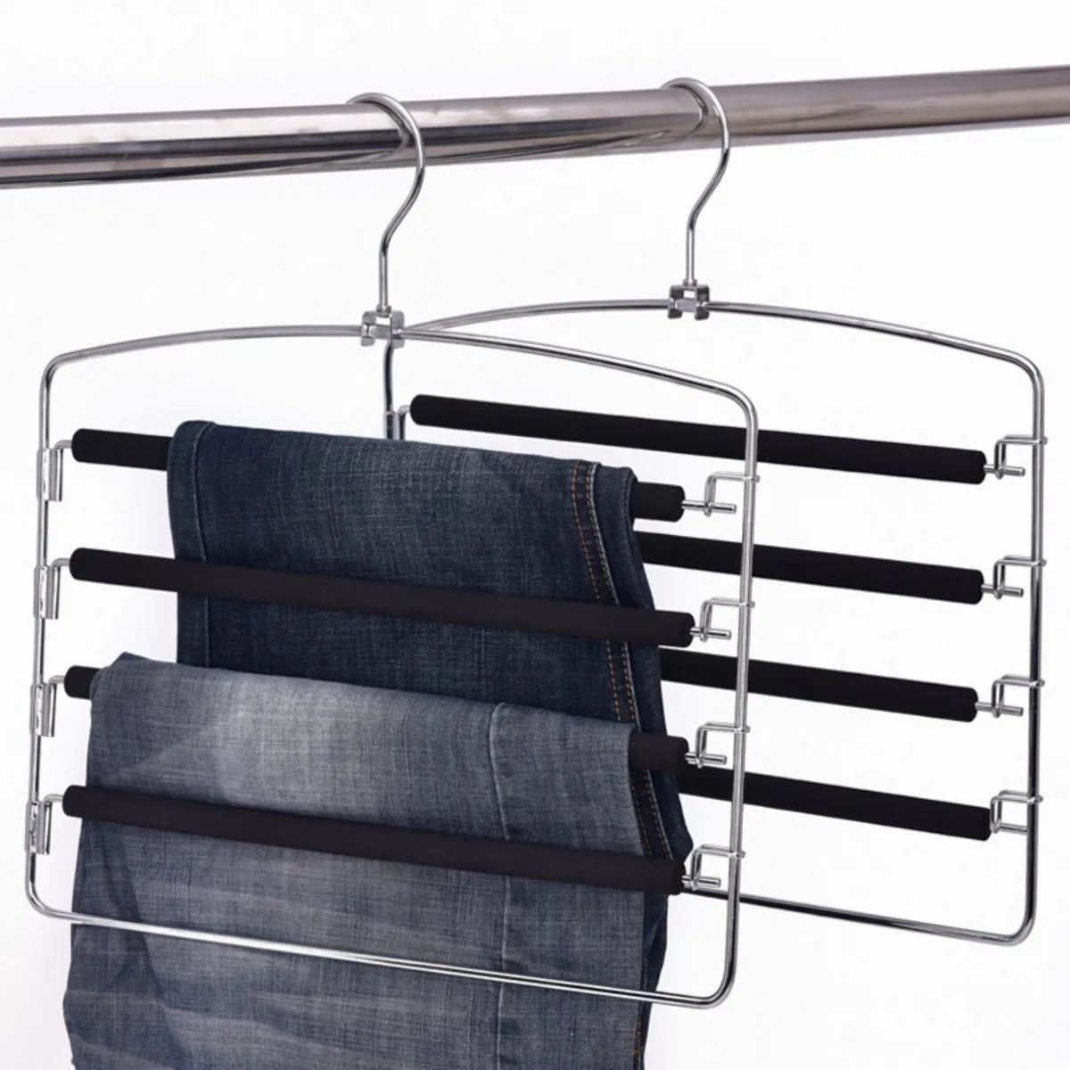 Five-layer foam pants rack with plastic and rubber coating, multi-layer, multi-functional rotating foldable hanger, towel storag Peaceful Pleasures Health and Wellness