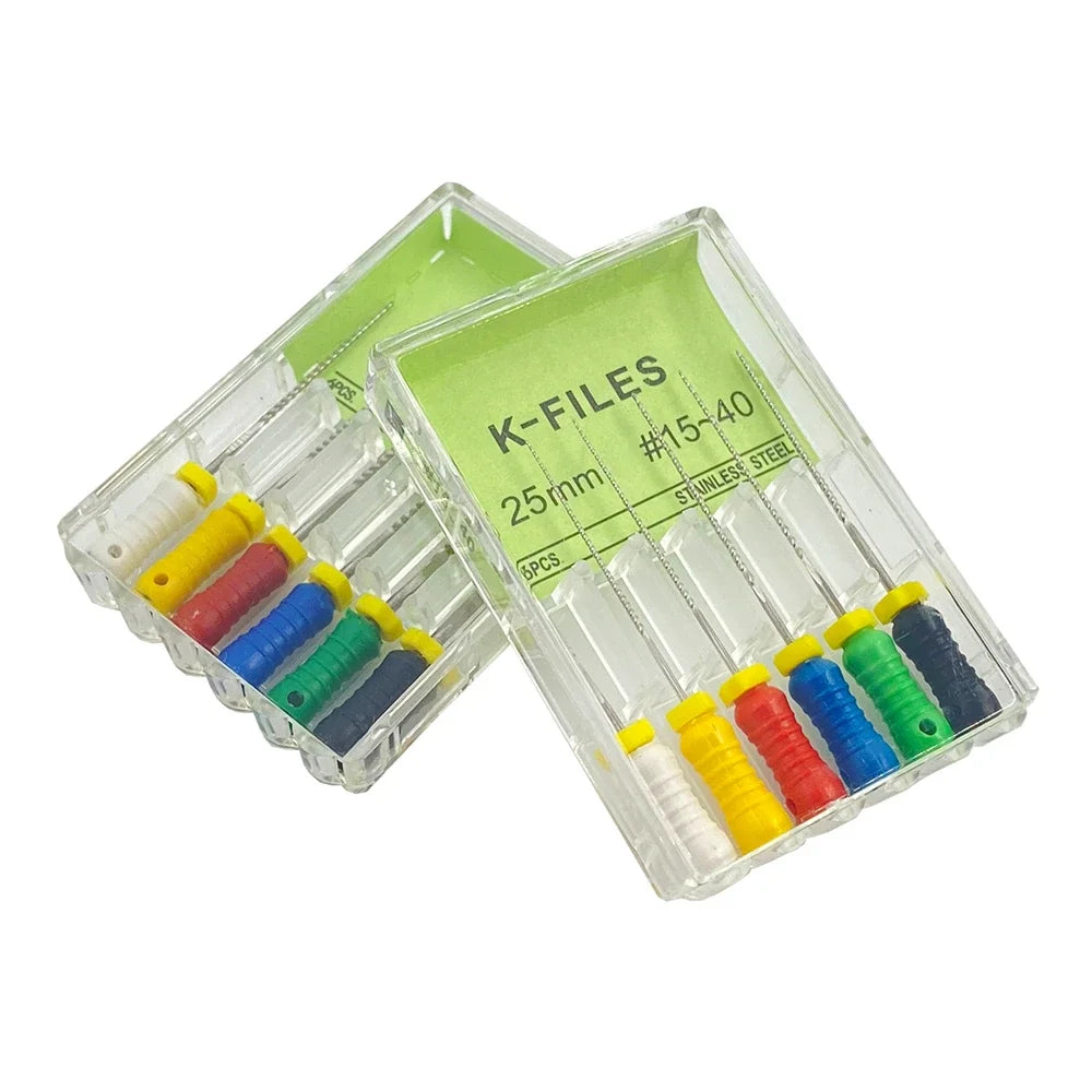 Dental K-Files 6pcs | Stainless Steel Root Canal Hand Files