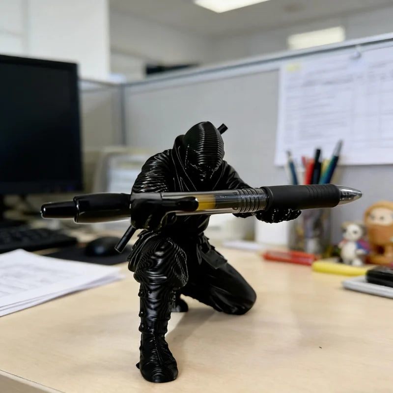 1/2 Pack Can Accommodate Ballpoint Pens, Fountain Pens, Pencils, and Various Stationery Items. the Ninja-Style Pen Holder Is Unique, Cool, and Creative, Perfect for Adding a Touch of Fashion to Your Desk. It Is an Ideal Gift Peaceful Pleasures Health and Wellness 1Pcs