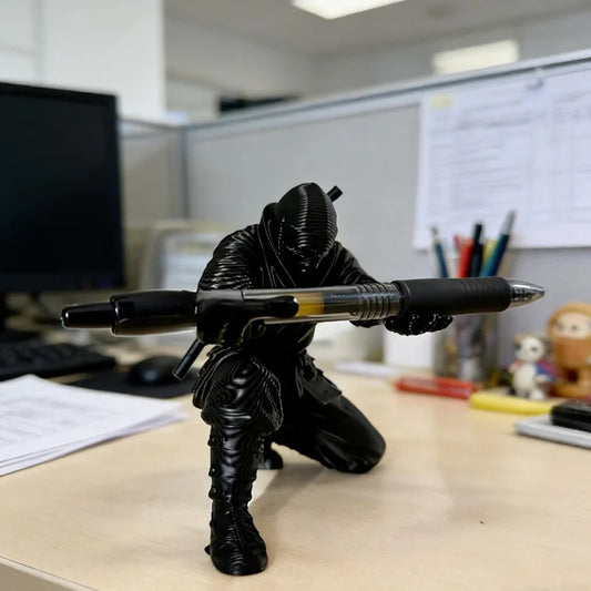1/2 Pack Can Accommodate Ballpoint Pens, Fountain Pens, Pencils, and Various Stationery Items. the Ninja-Style Pen Holder Is Unique, Cool, and Creative, Perfect for Adding a Touch of Fashion to Your Desk. It Is an Ideal Gift Peaceful Pleasures Health and Wellness 1Pcs