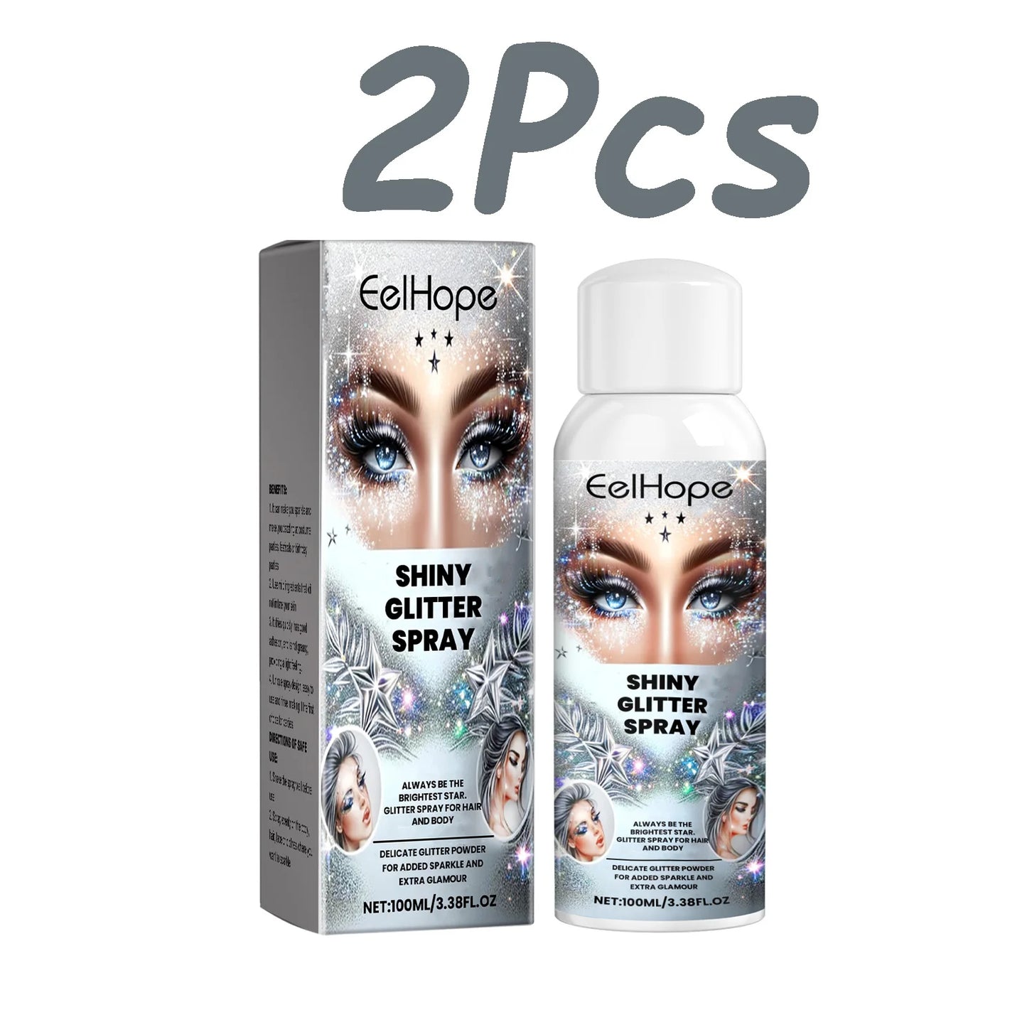Glitter Highlighter Body & Hair Spray – Party Shimmer Glow