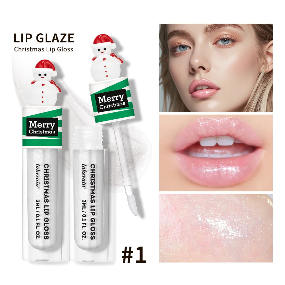 Christmas Lip Gloss Set – 5-Piece Moisturizing Jelly Tint Lip Gloss Set Peaceful Pleasures Health and Wellness Moisturizing Clear 1