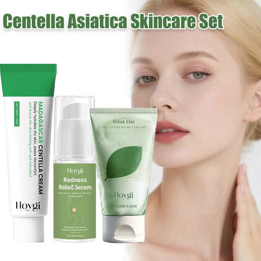 Centella Asiatica Skincare Set – Cleanser, Cream & Serum