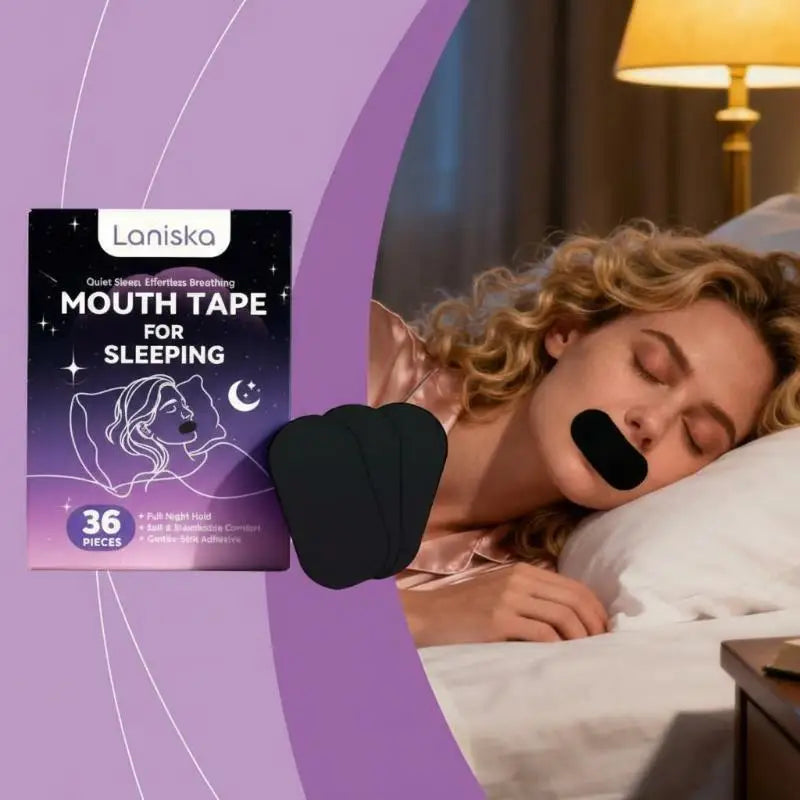 36Pcs Anti Snoring Mouth Tape Better Sleeping Mouth Breath Strips Grade Nose Breathing Stickers for Home Travel Peaceful Pleasures Health and Wellness