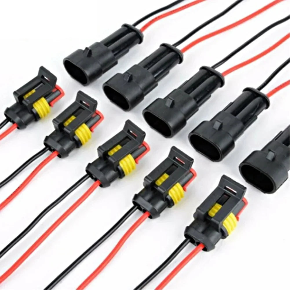 2-Pin Automotive Wire Connectors Male Female Quick Disconnect 5 Sets