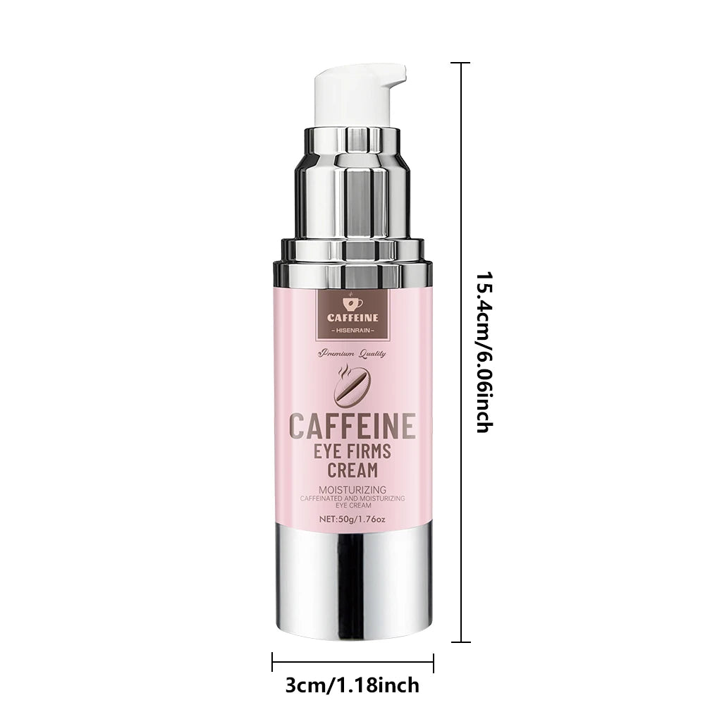 HISENRAIN Under Eye Cream with Caffeine, Vacuum Pump Anti-Aging Firm & Lift Dark Circles Puffiness, Professional Eye Treatment. Peaceful Pleasures Health and Wellness