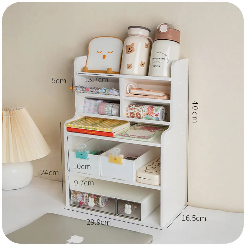 Multi-Layer Desktop Shelf Organizer | Books, Stationery & Desk