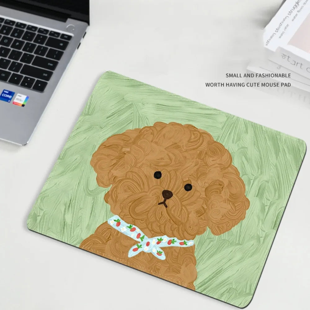 Portable Keyboard Mats Cartoon Mouse Pad Desk Mat Anti-Slip Dog Mouse Mat Cartoon Cute Keyboard Mat Office Supplies Peaceful Pleasures Health and Wellness